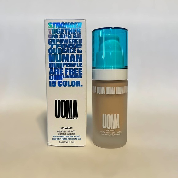 UOMA Say What Weightless Soft Matte Hydrating Foundation 1 oz Fair Lady T2C